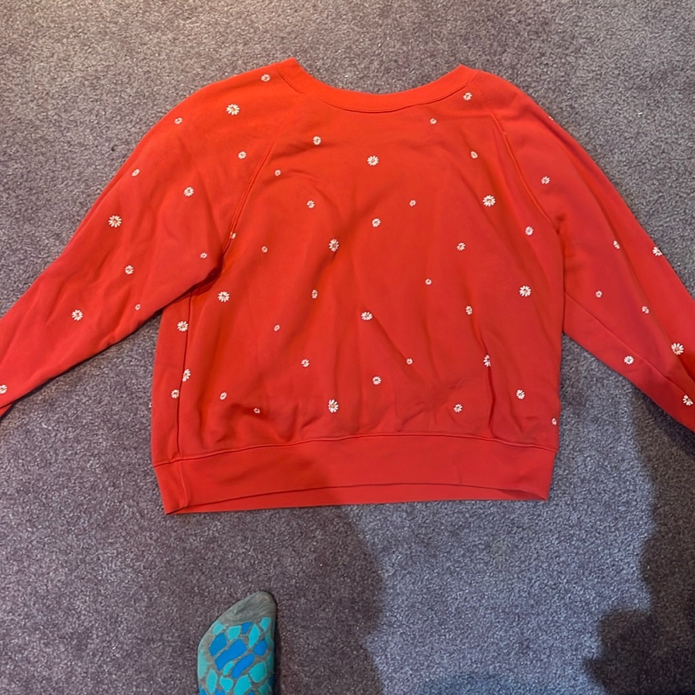Salmon colored crew neck sweater